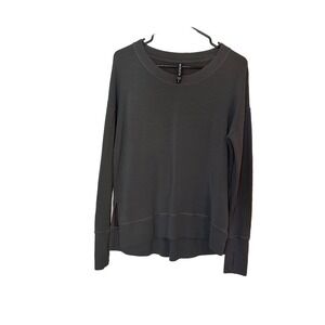 Athleta Sweater Womens Green‎ Long Sleeve Crew Neck Thumb Holes Size Small